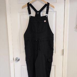 Duluth trading Co. Black, Sweats, Jogger Overalls. Women's Size L.